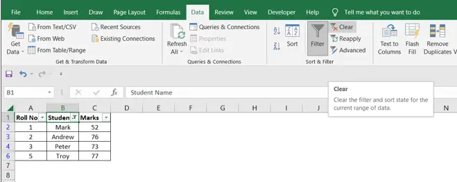 Excel Shortcut Clear Slicer Filter