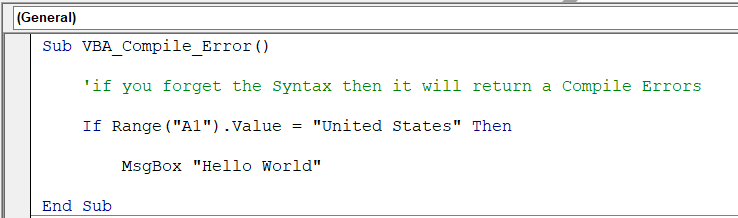 VBA Compile Error