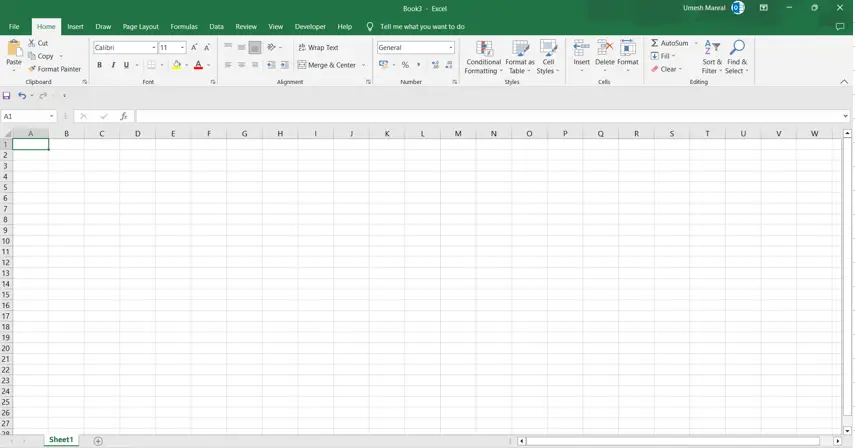 Excel Shortcuts Create new Workbook