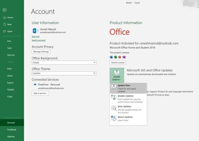 Excel Update